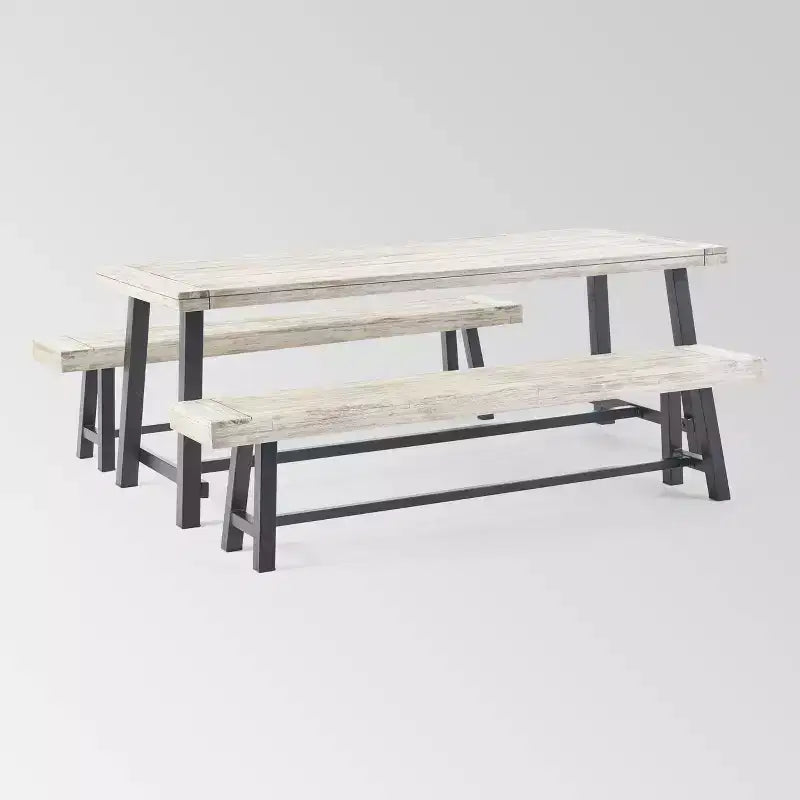 Carlisle 3pc Acacia Wood Picnic Dining Set - Christopher Knight Home