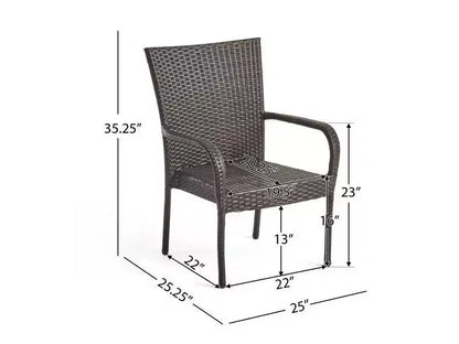 Bullpond 9pc Aluminum and Wicker Dining Set - Christopher Knight Home