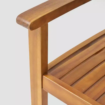 Ensemble de salle à manger Huckleberry 7 pièces en bois d'acacia et jardinière en fer