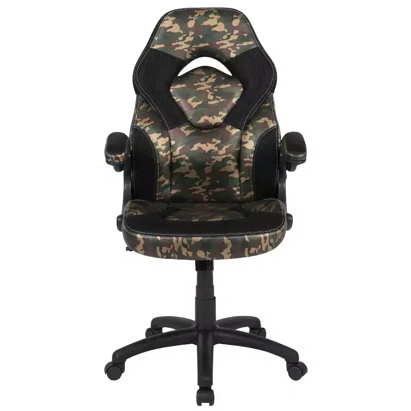 Flash Furniture X10 Gaming Chair Racing Office Ergonomic Computer PC Adjustable Swivel Chair with Flip-up Arms