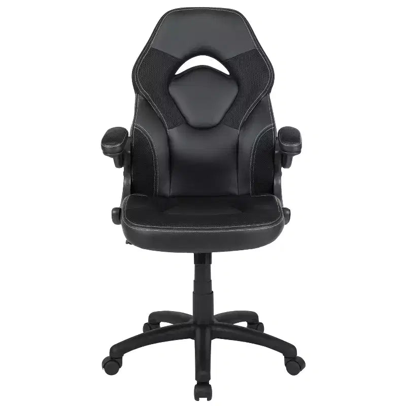 Flash Furniture X10 Gaming Chair Racing Office Ergonomic Computer PC Adjustable Swivel Chair with Flip-up Arms