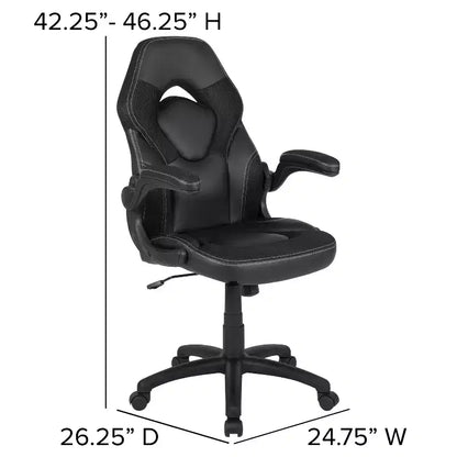 Flash Furniture X10 Gaming Chair Racing Office Ergonomic Computer PC Adjustable Swivel Chair with Flip-up Arms