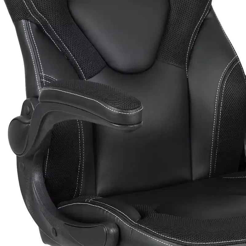 Flash Furniture X10 Gaming Chair Racing Office Ergonomic Computer PC Adjustable Swivel Chair with Flip-up Arms