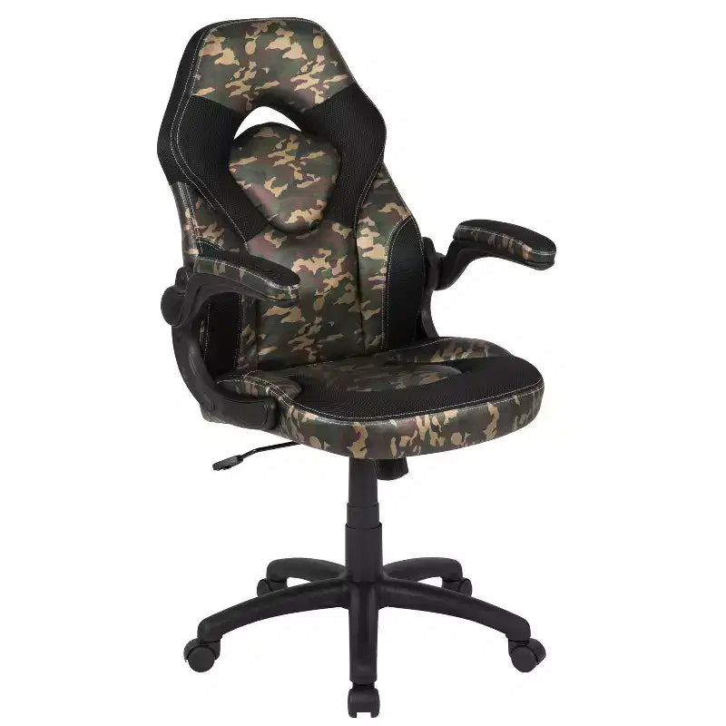 Flash Furniture X10 Gaming Chair Racing Office Ergonomic Computer PC Adjustable Swivel Chair with Flip-up Arms