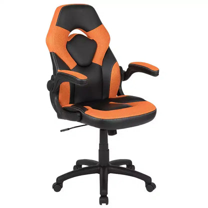 Flash Furniture X10 Gaming Chair Racing Office Ergonomic Computer PC Adjustable Swivel Chair with Flip-up Arms