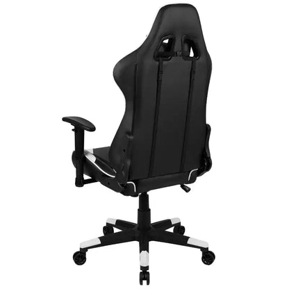 Emma and Oliver Racing Gaming Ergonomic Chair with Fully Reclining Back in Red LeatherSoft