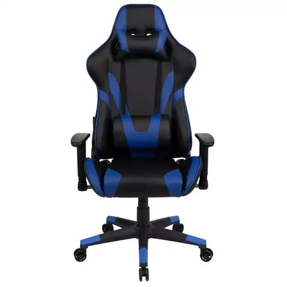Emma and Oliver Racing Gaming Ergonomic Chair with Fully Reclining Back in Red LeatherSoft