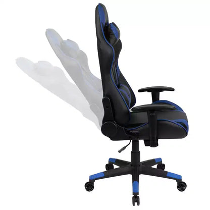 Emma and Oliver Racing Gaming Ergonomic Chair with Fully Reclining Back in Red LeatherSoft
