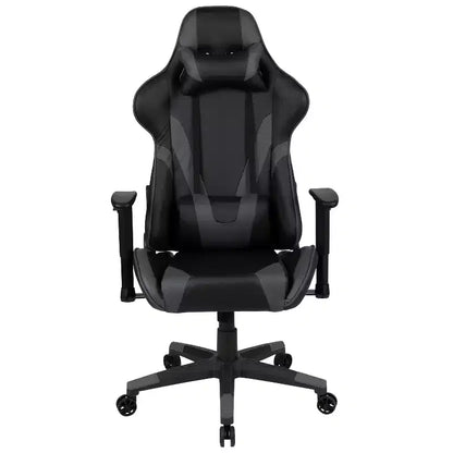 Emma and Oliver Racing Gaming Ergonomic Chair with Fully Reclining Back in Red LeatherSoft