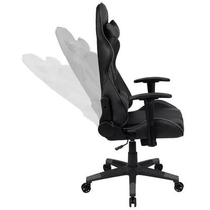 Emma and Oliver Racing Gaming Ergonomic Chair with Fully Reclining Back in Red LeatherSoft