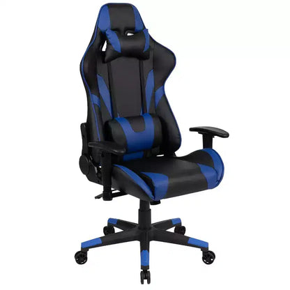 Emma and Oliver Racing Gaming Ergonomic Chair with Fully Reclining Back in Red LeatherSoft