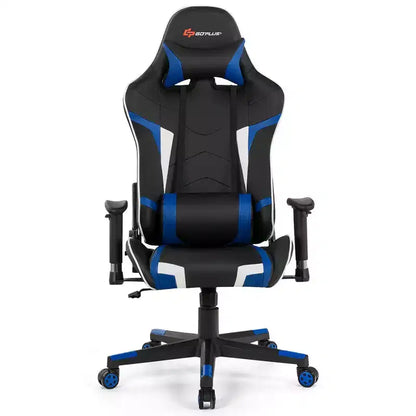 Costway Massage Gaming Chair Reclining Swivel Racing Office Chair w/Lumbar Support