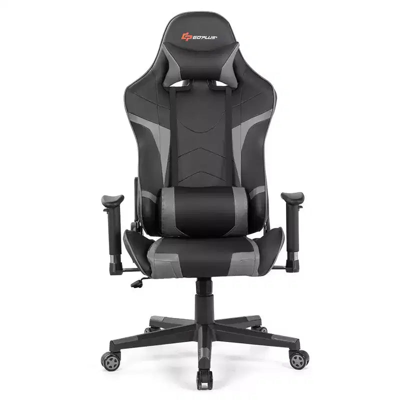 Costway Massage Gaming Chair Reclining Swivel Racing Office Chair w/Lumbar Support