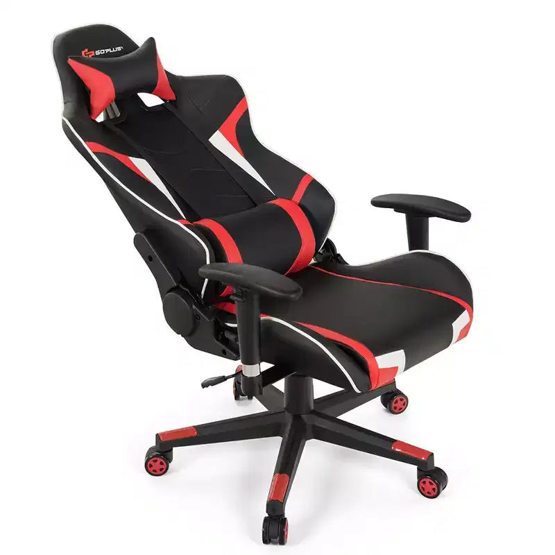 Costway Massage Gaming Chair Reclining Swivel Racing Office Chair w/Lumbar Support