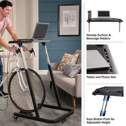 Fleming Supply Portable Height-Adjustable Treadmill Desk  Black