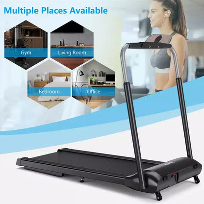 Costway 3HP Folding Treadmill Compact Walking Jogging Machine W/Touch Screen APP Control