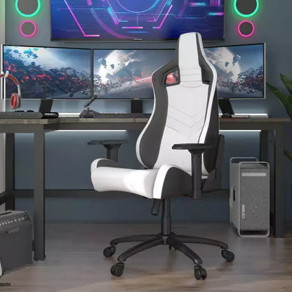 24/7 Shop At Home Quelman Adjustable Armrests Reclining Gaming Chair
