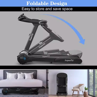 Costway 2.25HP Folding Treadmill Running Machine LED Touch Display