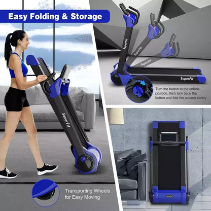 Costway Folding 2.25HP Electric Treadmill Running Machine APP Control Bluetooth