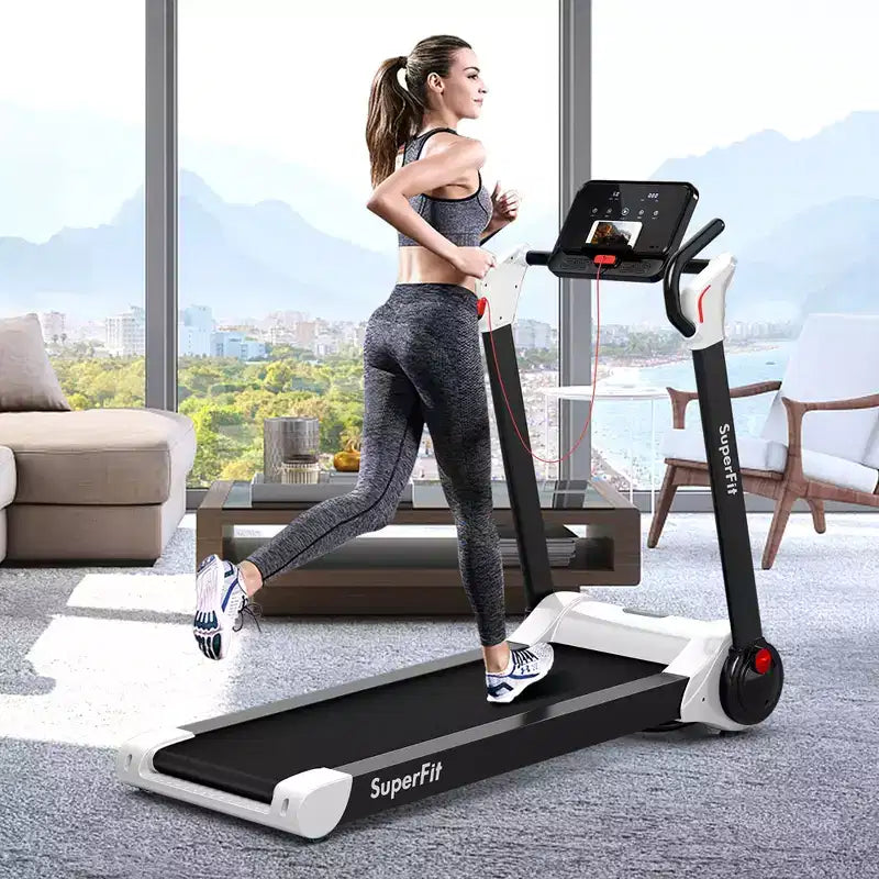Costway Folding 2.25HP Electric Treadmill Running Machine APP Control Bluetooth