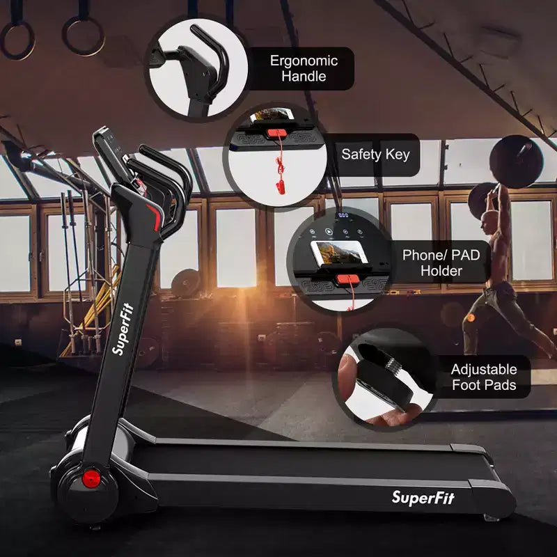 Costway Folding 2.25HP Electric Treadmill Running Machine APP Control Bluetooth