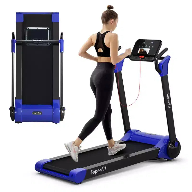 Costway Folding 2.25HP Electric Treadmill Running Machine APP Control Bluetooth