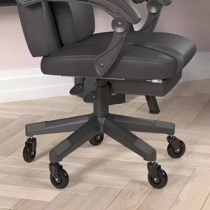 Chaise de jeu Flash Furniture X40, chaise d'ordinateur de course avec dossier et accoudoirs entièrement inclinables et roulettes transparentes, repose-pieds coulissant