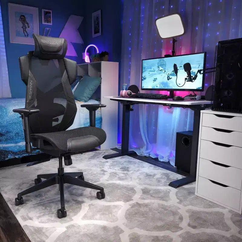 Chaise de gaming RESPAWN Flexx Mesh avec support lombaire et appui-tête réglable