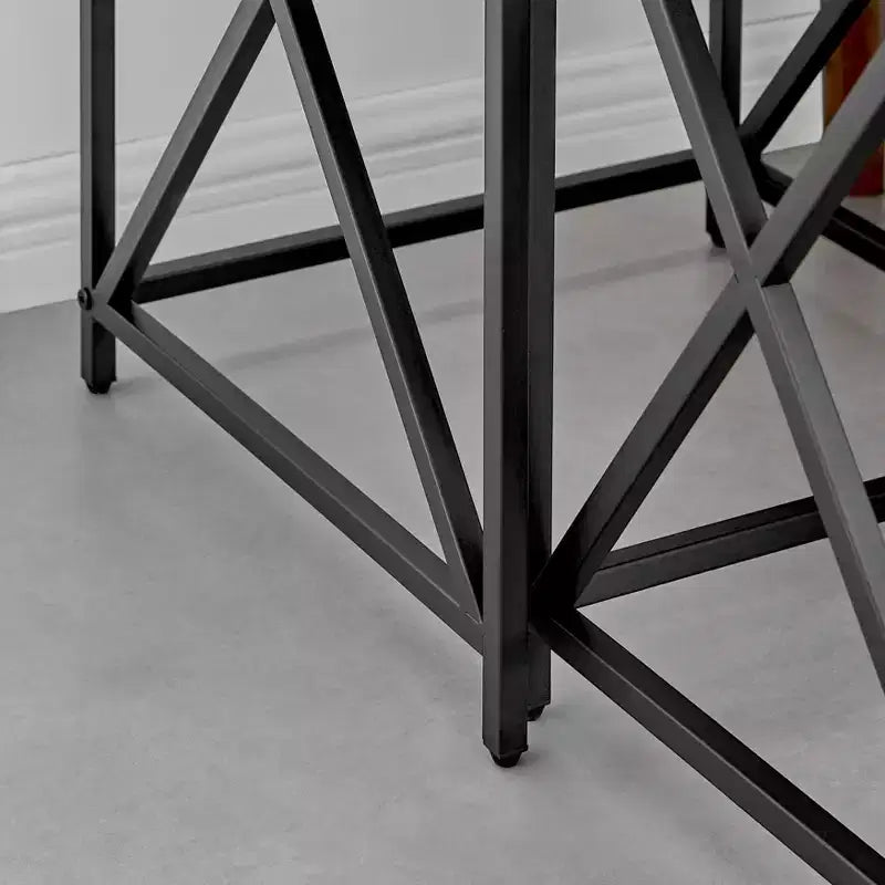 Ensemble de tables d'appoint gigognes carrées avec finition en marbre - Danya B.