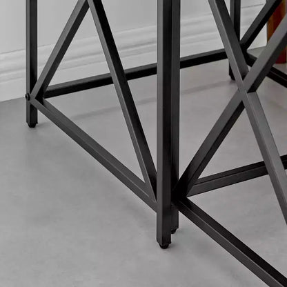 Ensemble de tables d'appoint gigognes carrées avec finition en marbre - Danya B.