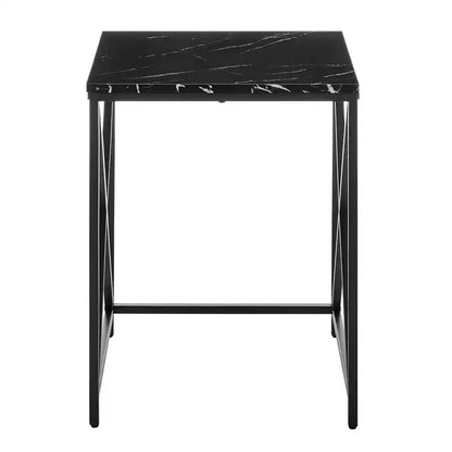 Ensemble de tables d'appoint gigognes carrées avec finition en marbre - Danya B.