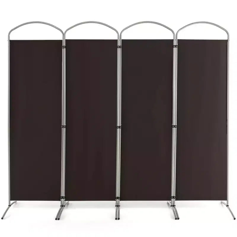 Costway 4 Panels Folding Room Divider 6 Ft Tall Fabric Privacy Screen Black/Brown/Grey/White