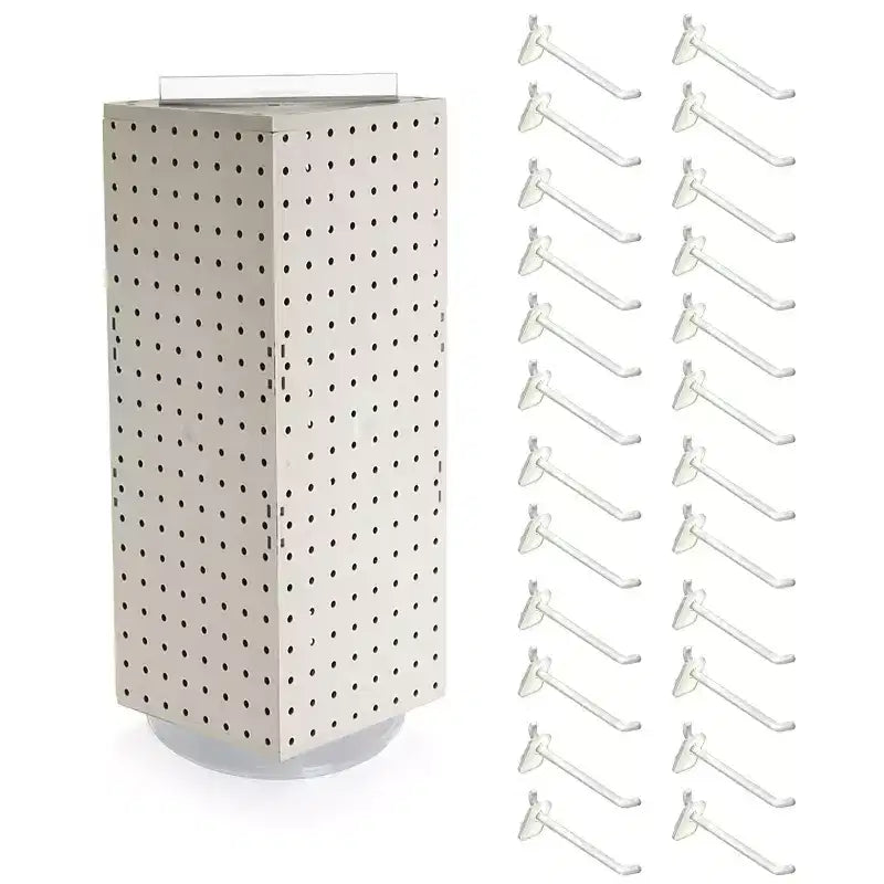 Présentoir de comptoir rotatif à quatre faces en pegboard avec crochets Azar Displays