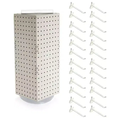Présentoir de comptoir rotatif à quatre faces en pegboard avec crochets Azar Displays