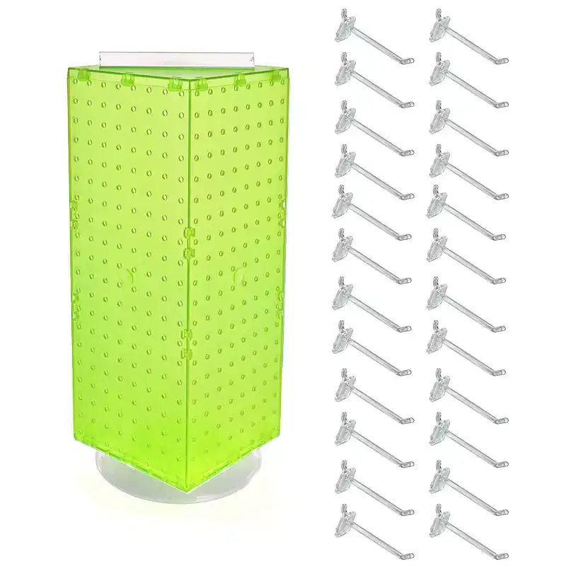 Présentoir de comptoir rotatif à quatre faces en pegboard avec crochets Azar Displays