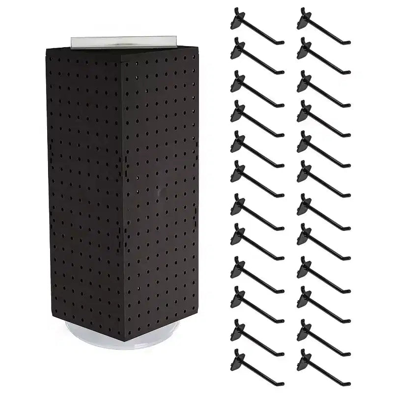 Présentoir de comptoir rotatif à quatre faces en pegboard avec crochets Azar Displays