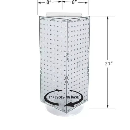 Présentoir de comptoir rotatif à quatre faces en pegboard avec crochets Azar Displays