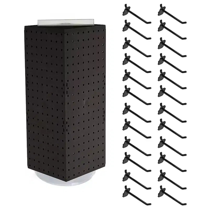 Azar Displays Four-Sided Revolving Pegboard Counter Display with Hooks