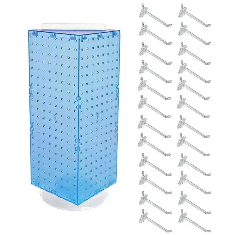 Présentoir de comptoir rotatif à quatre faces en pegboard avec crochets Azar Displays