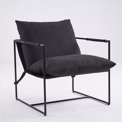 FERPIT Upholstered Sling Accent Chair with Metal Frame Modern Style