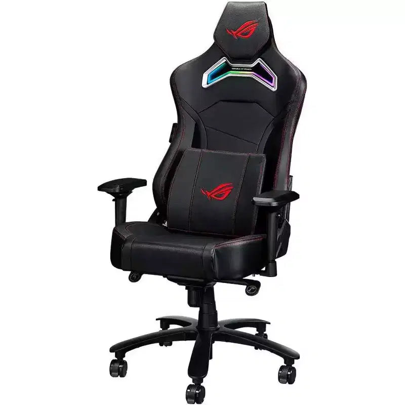 Chaise de jeu ASUS ROG Chariot RGB avec soutien lombaire en mousse à mémoire de forme, accoudoir réglable 4D, dossier inclinable, similicuir respirant