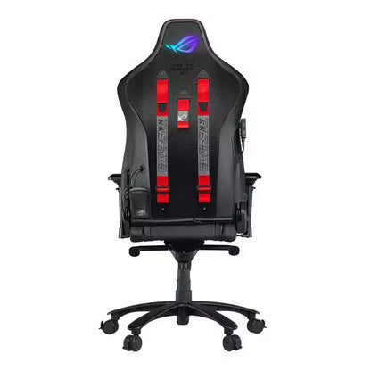 Chaise de jeu ASUS ROG Chariot RGB avec soutien lombaire en mousse à mémoire de forme, accoudoir réglable 4D, dossier inclinable, similicuir respirant