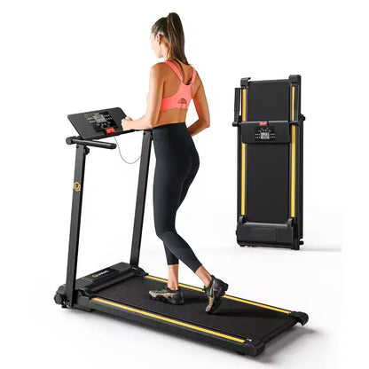 UREVO Folding Mini Electric Walking Pad Treadmill
