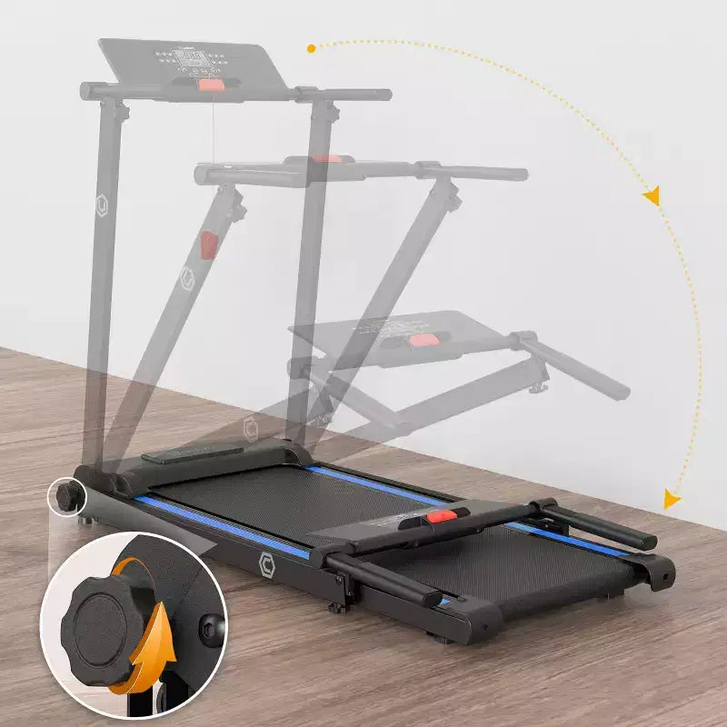 UREVO Folding Mini Electric Walking Pad Treadmill