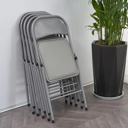 Chaises pliantes élégantes en fer et PVC pour conventions et expositions Blanches