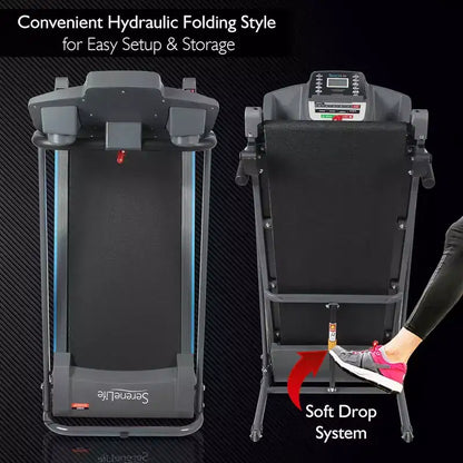 SereneLife Folding Treadmill - Black