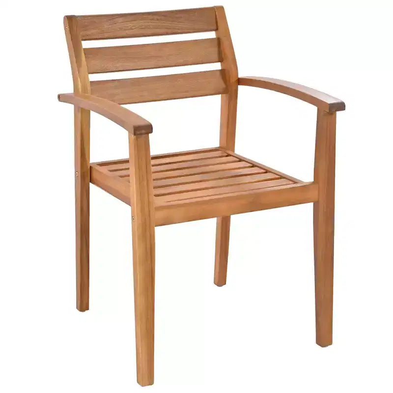 Ensemble de salle à manger d'extérieur 7 pièces en bois d'acacia avec coussins amovibles, mobilier de patio avec chaises et banc ergonomiques pour 7-8 personnes 4W - ModernLuxe