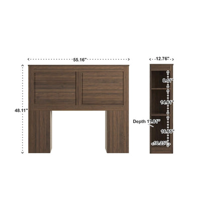 Keigo Walnut Finish Full Storage Headboard by iNSPIRE Q Classic