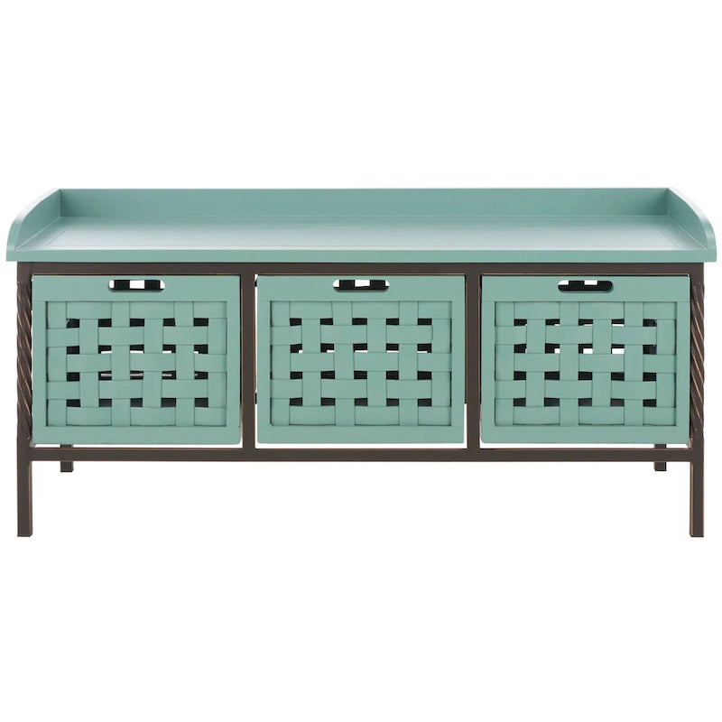 SAFAVIEH Toshie Honey Oak Storage Bench - 42.5 x 15.5 x 20 - 43Wx16Dx20H