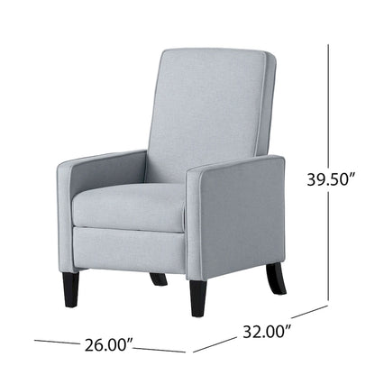 Dalton Fabric Pushback Recliner Club Armchair by Christopher Knight Home